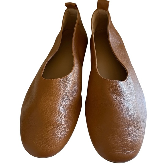Everlane The Italian Leather Day Glove in Toasted Almond Ballet Flats Size 8 1/2 - Picture 3 of 13